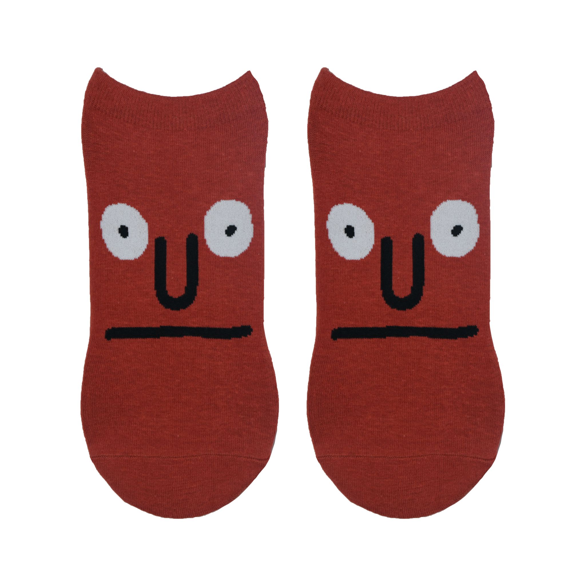 Emoji Graphic Rust Low Cut Ankle Socks