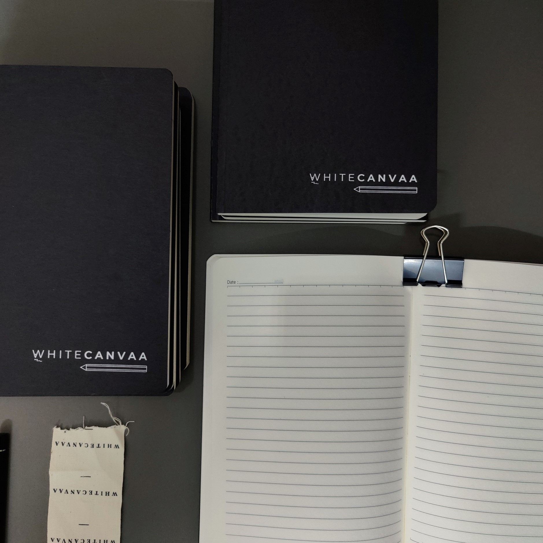 Black Notebook | White Canvaa