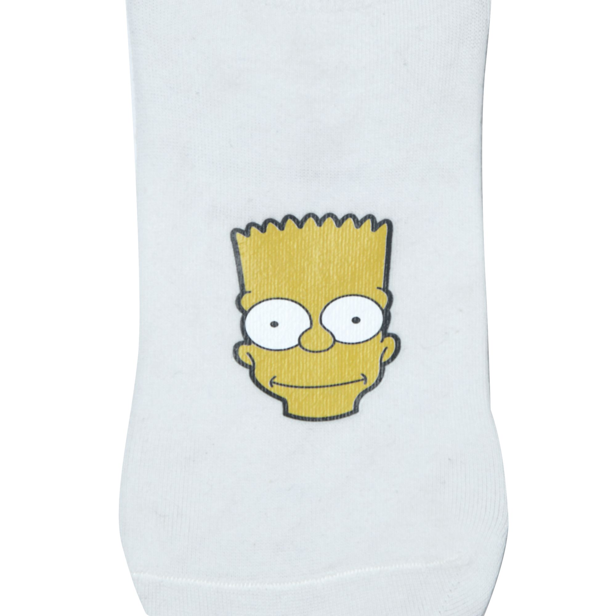 Bart Simpsons Graphic White Low Cut Ankle Socks
