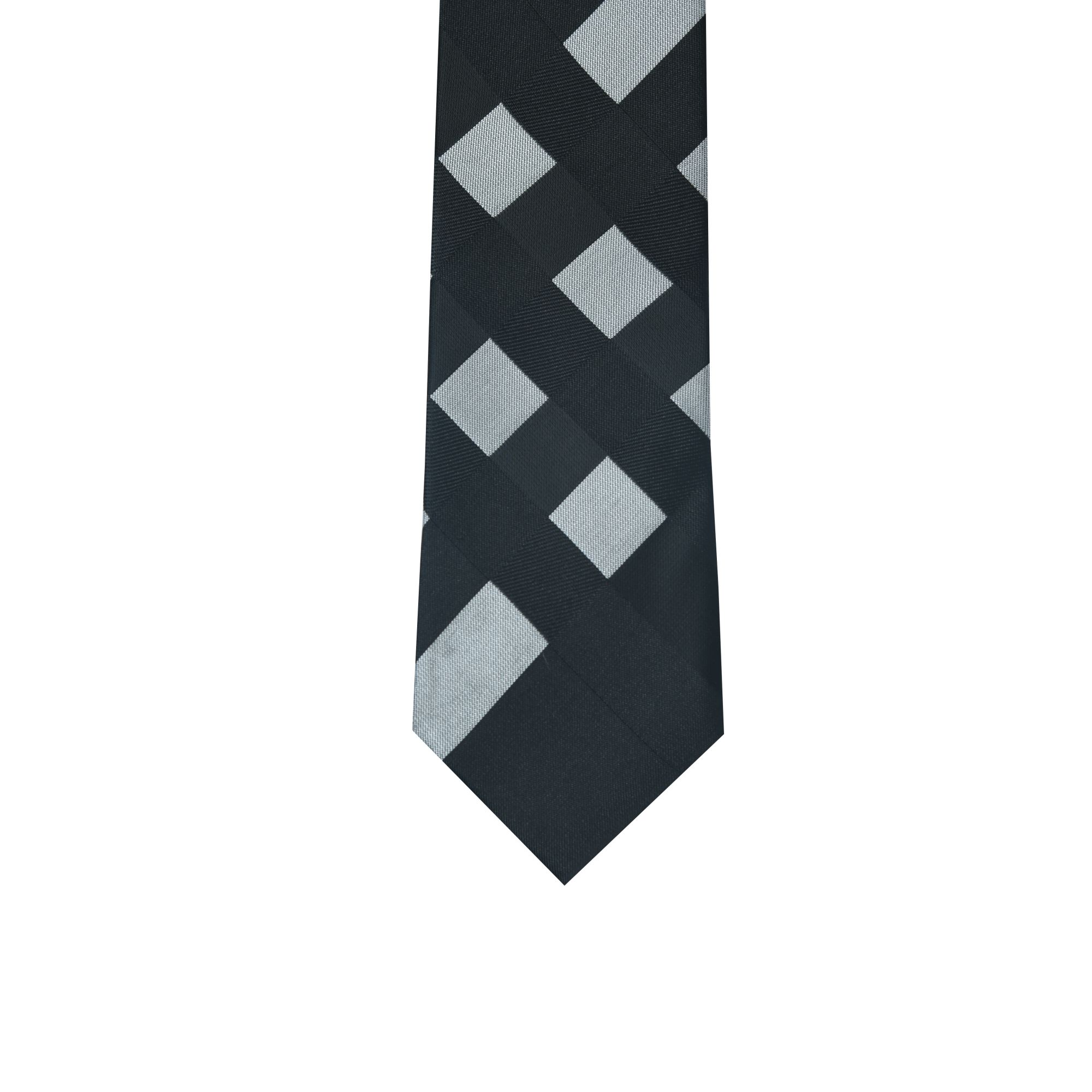 Tux Black Slim Neck - tie & Pocket Square Combo