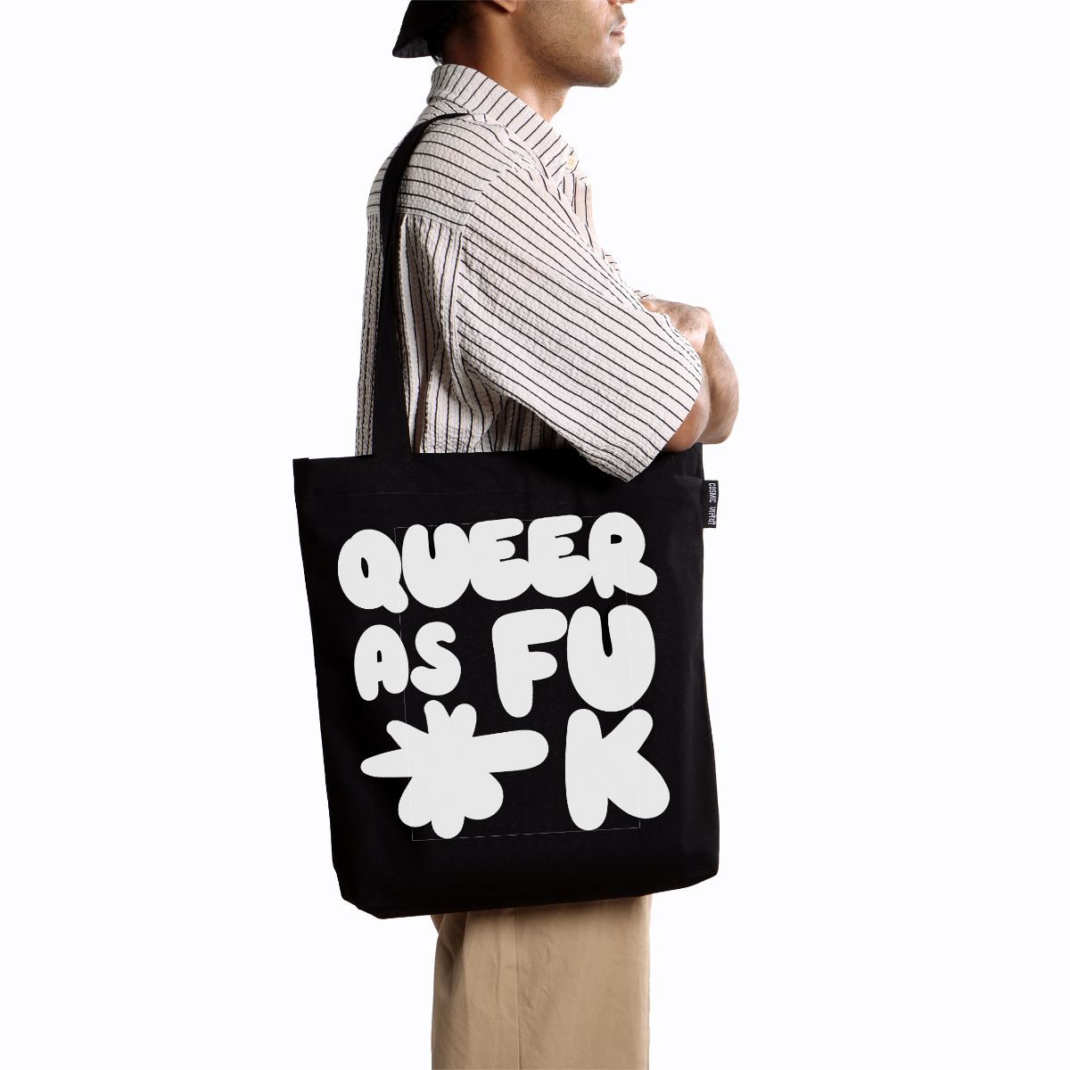 Queer As Fuck | Zipper Tote Bag | Cosmic Jalebi