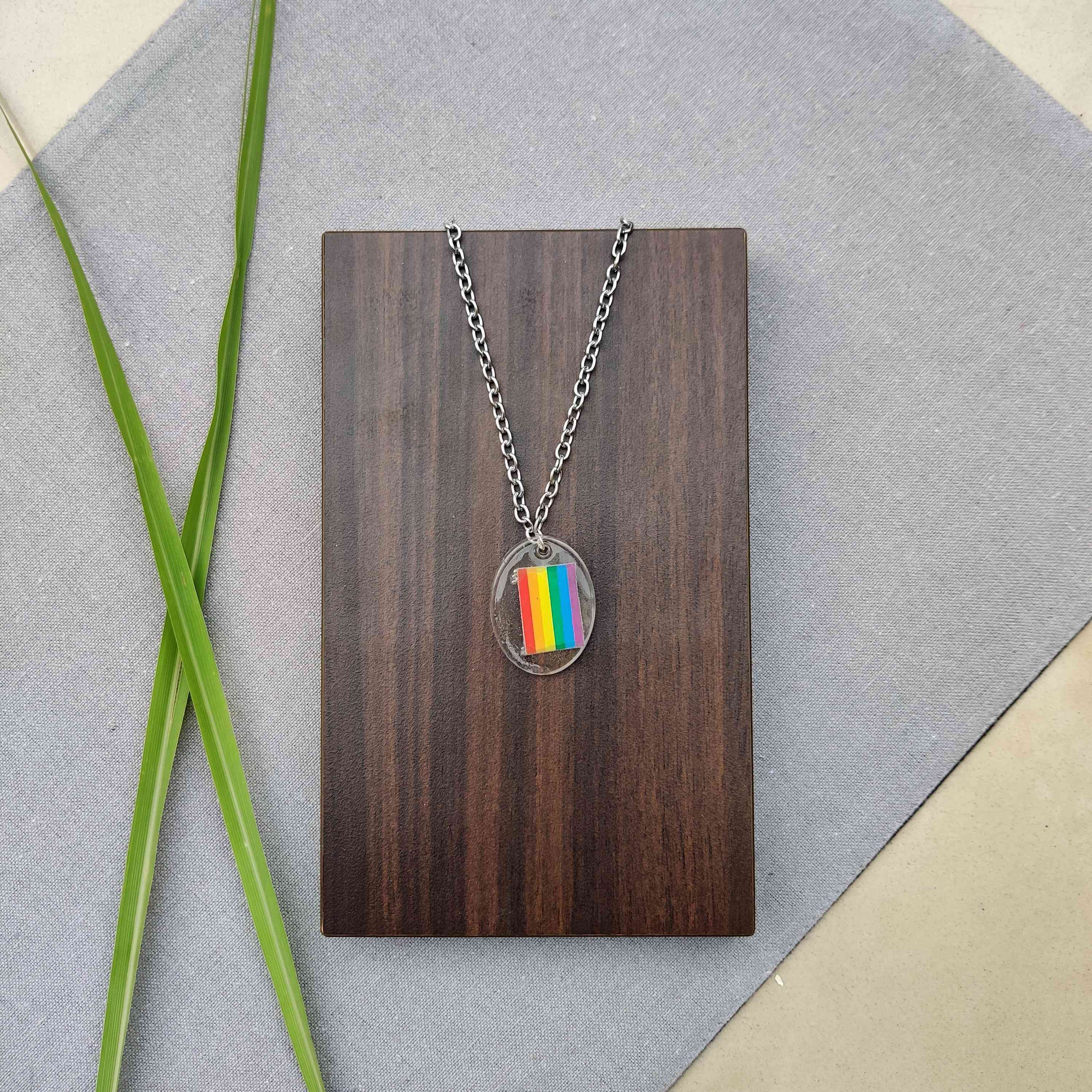 rainbow-resin-art-pendant-oval-shaped