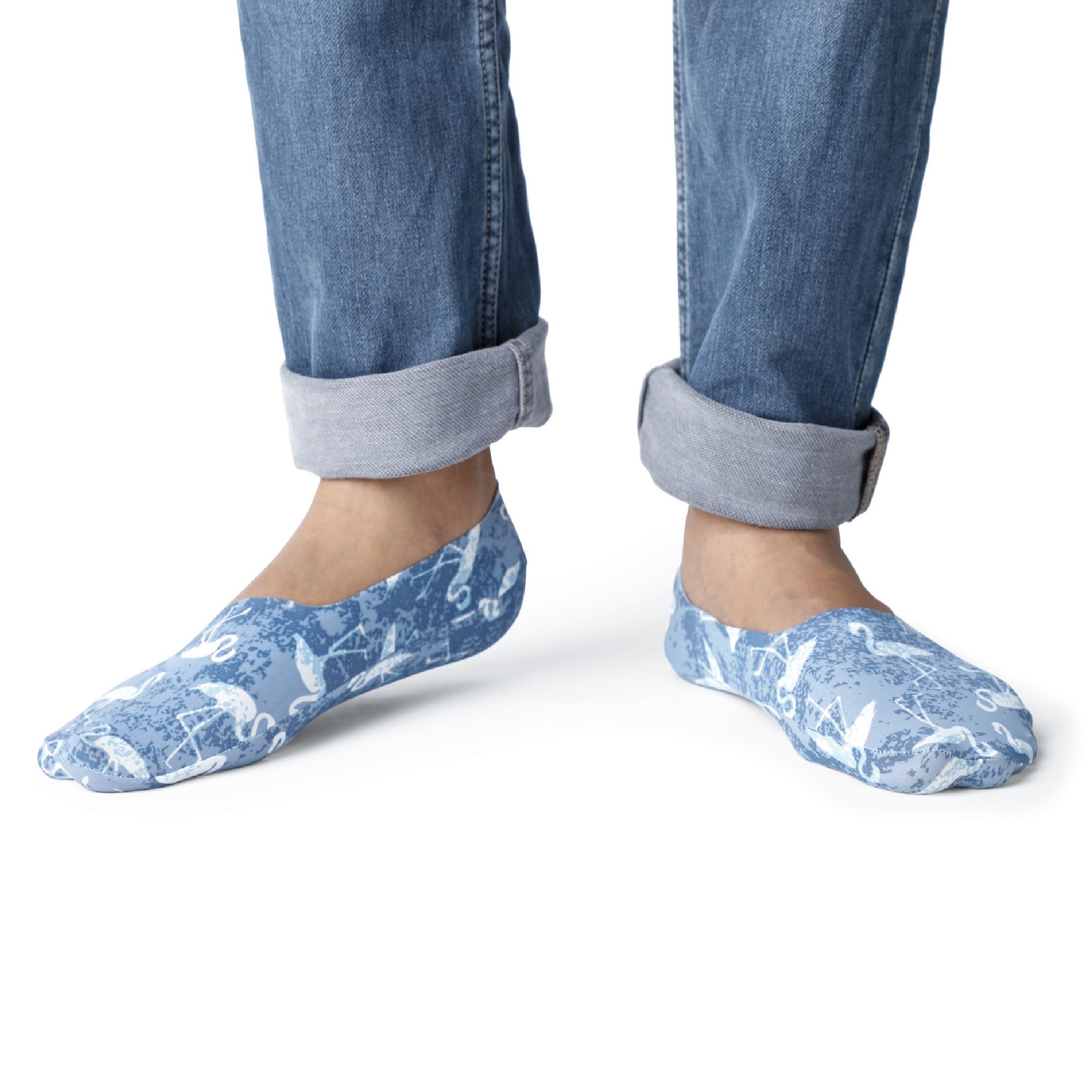 Flamingo Blue Loafer Socks