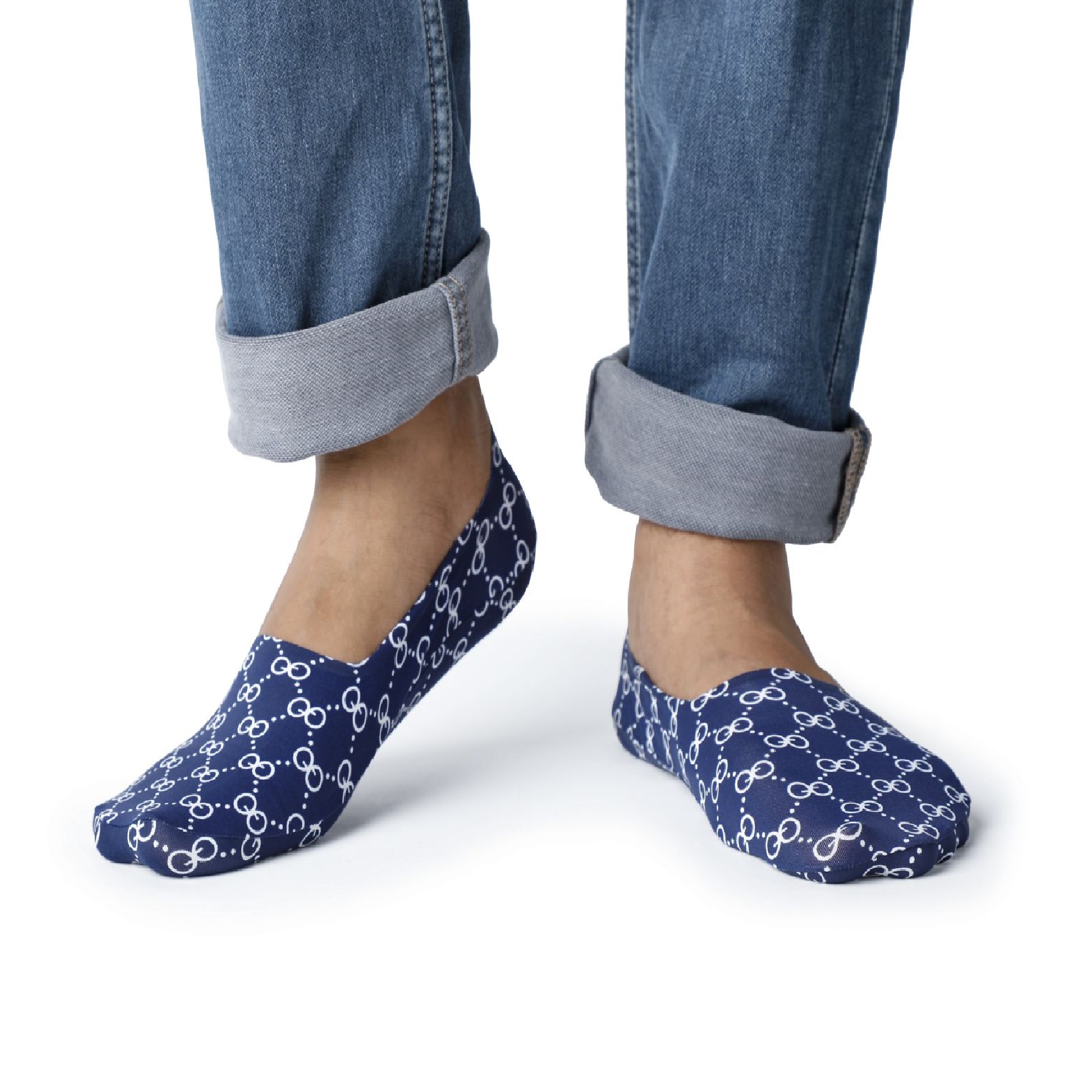 Maze Blue Loafer Socks
