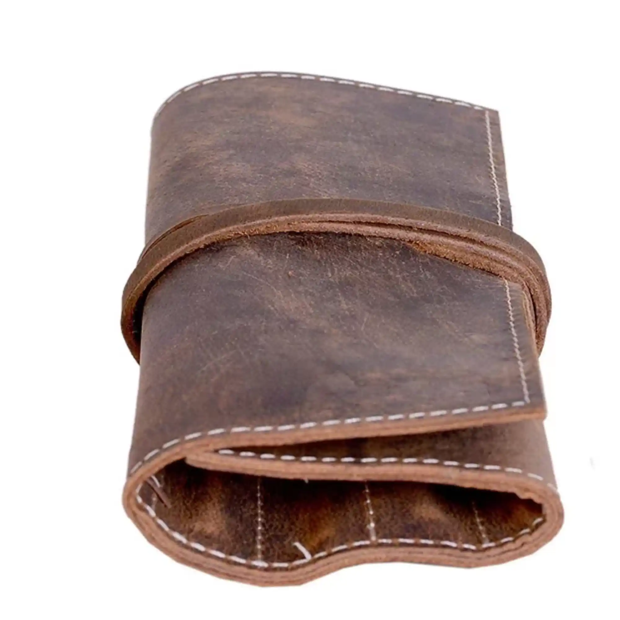 Vintage Style Leather Roll Case