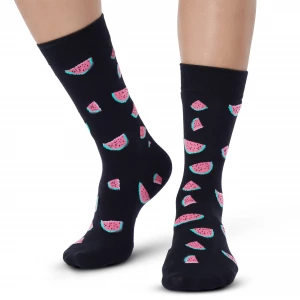 fresno-black-watermelon-cotton-socks