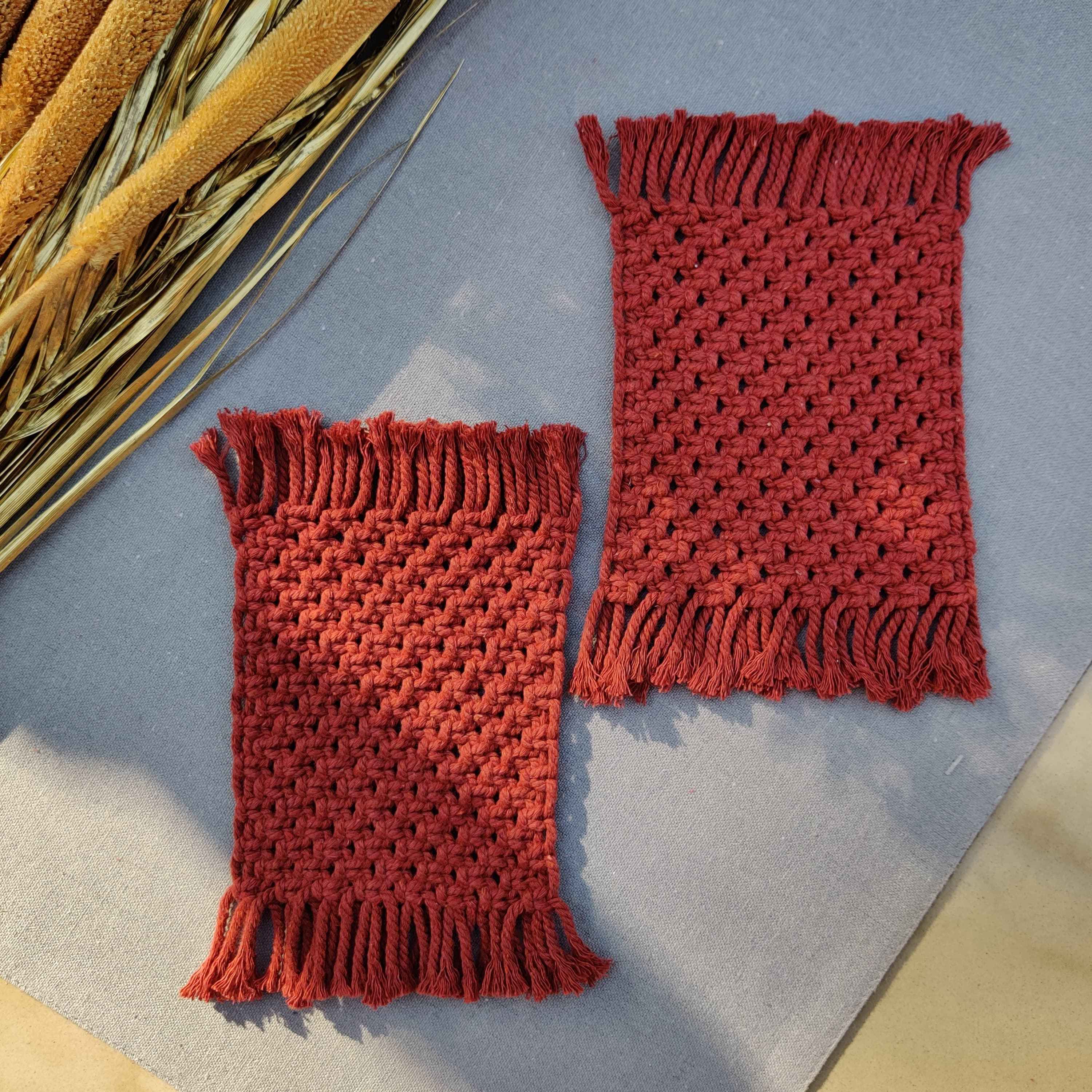 Macrame Placemats (Brown) Set of 4