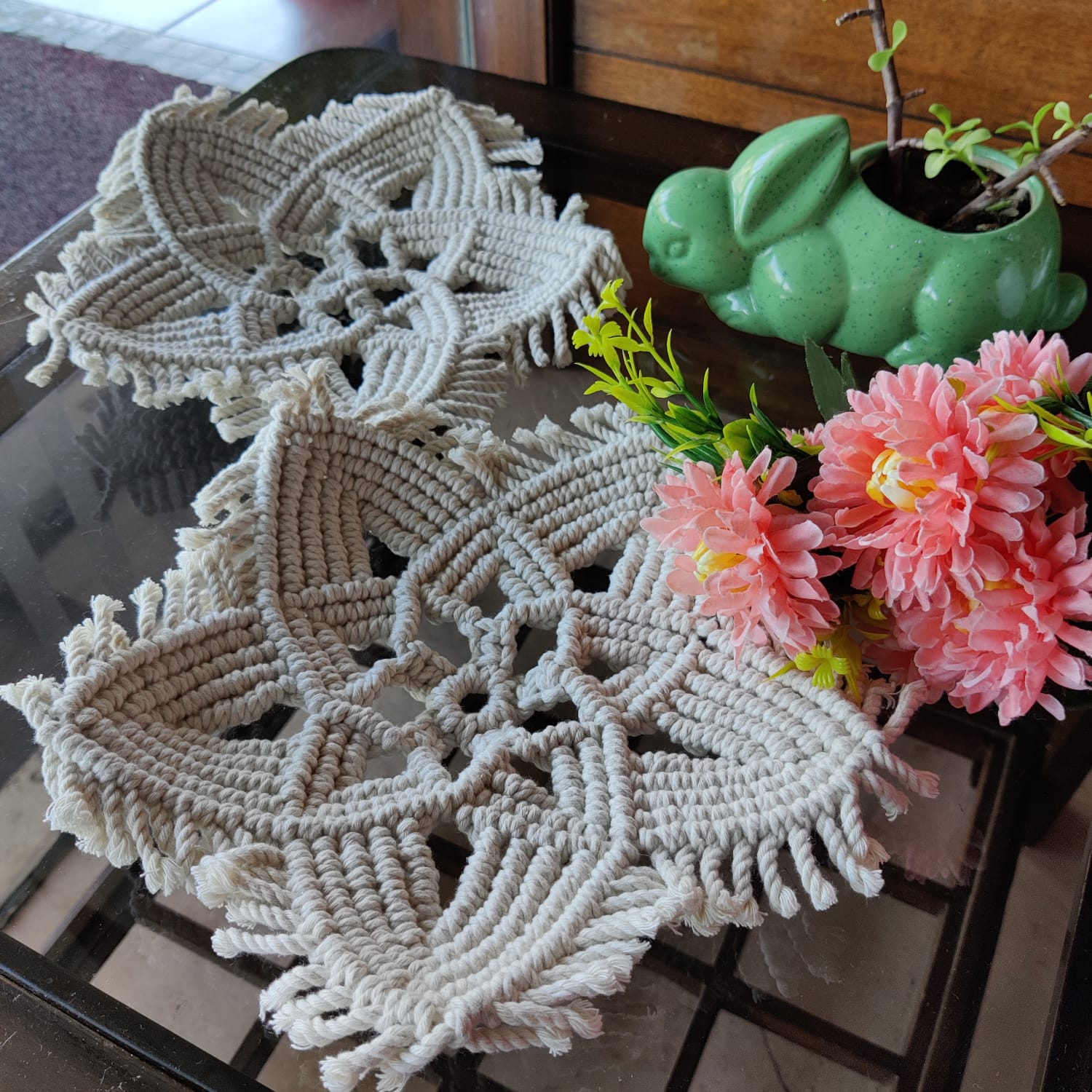 Macrame Floral Placemats