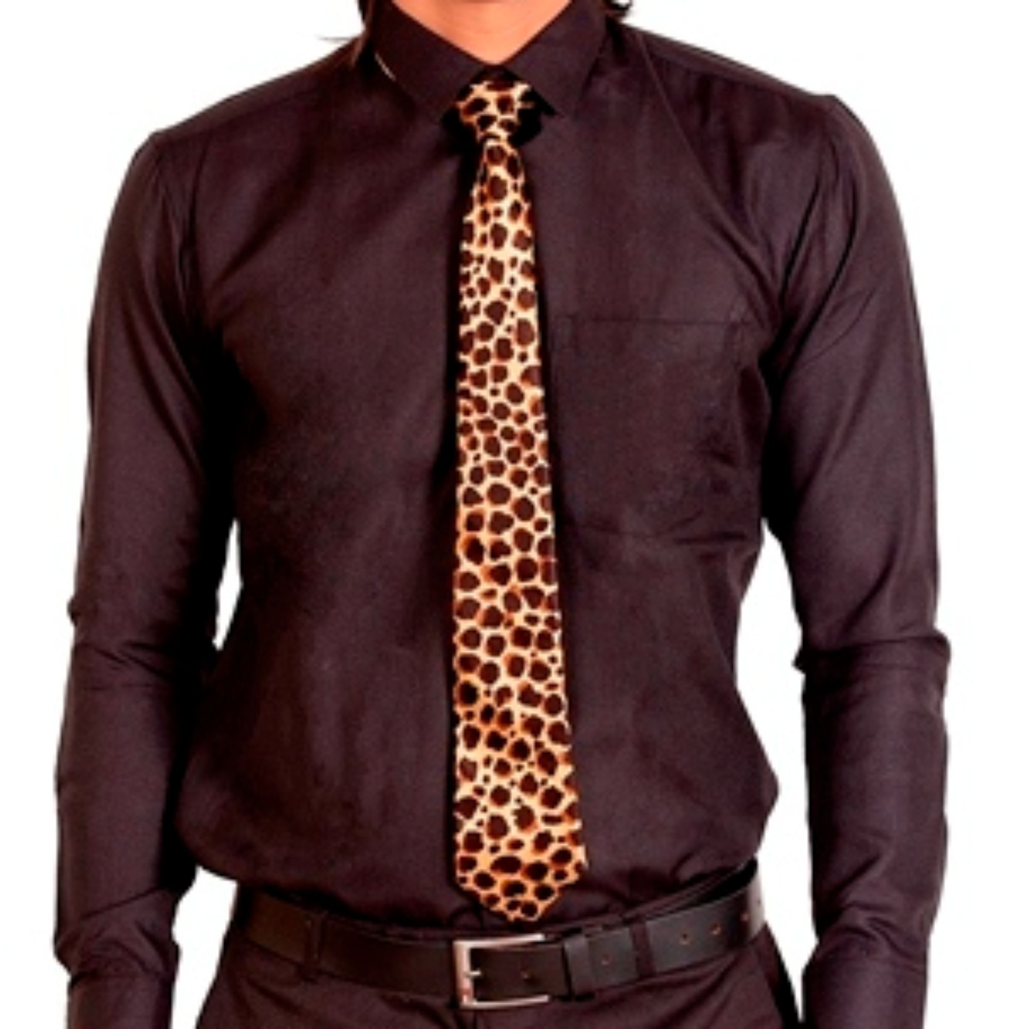 Satan Leopard Print Tie