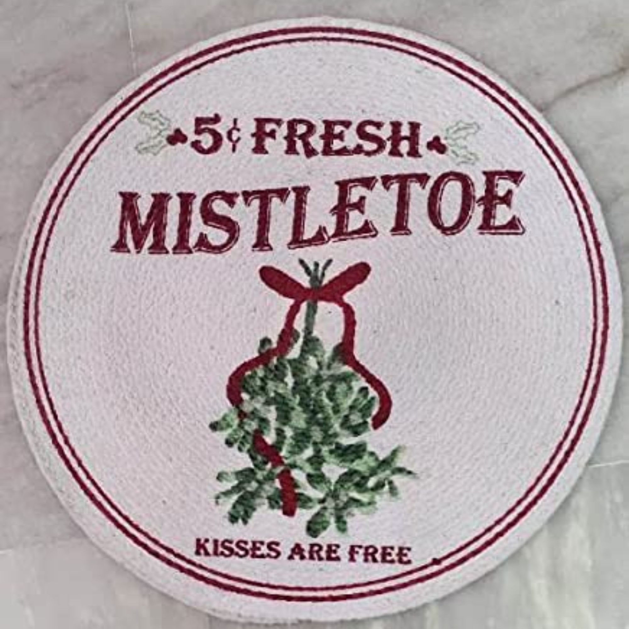 Door Mat - Mistletoe Print