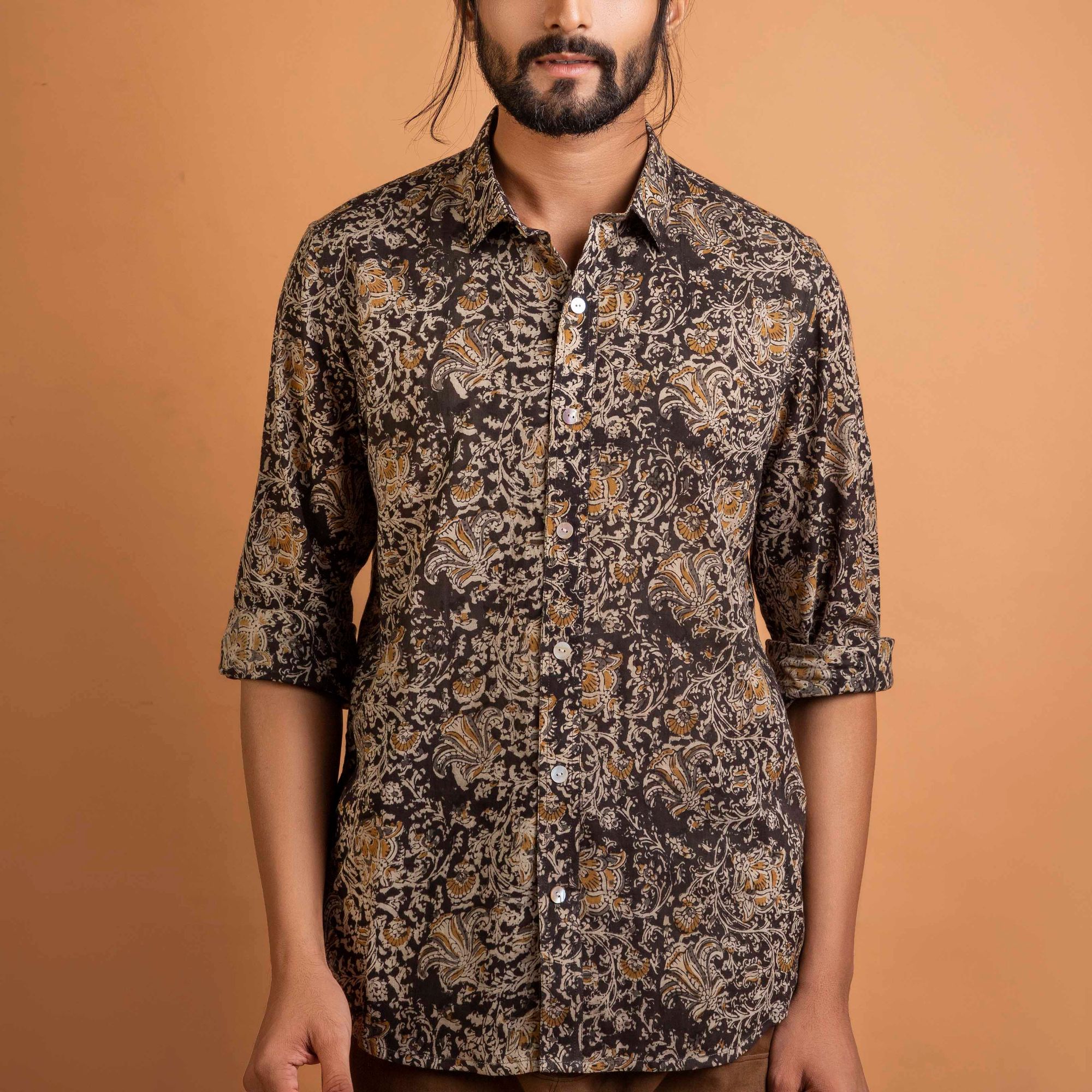 ALVES Kalamkari Shirt Coffee