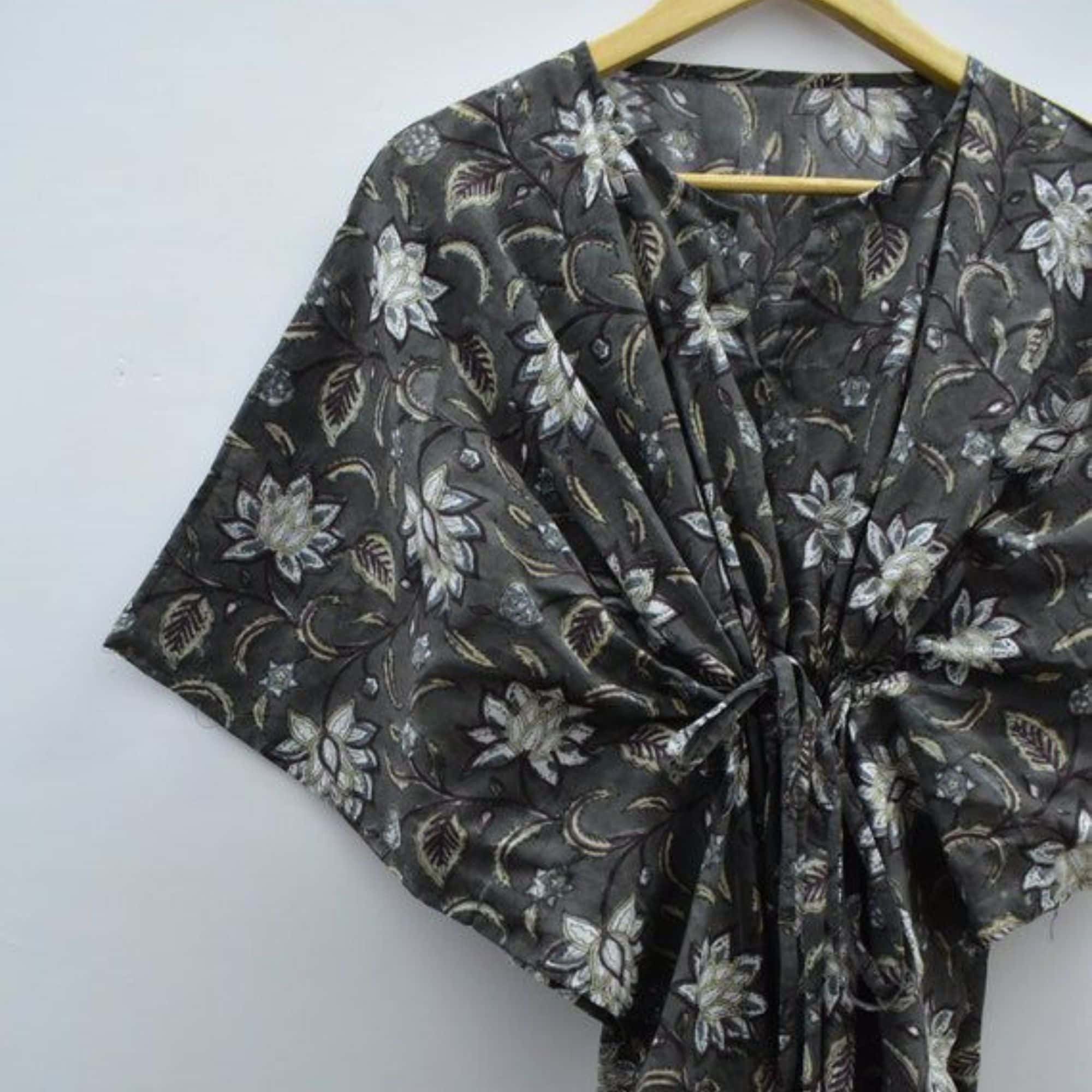 Black Lotus Handblock Kaftan