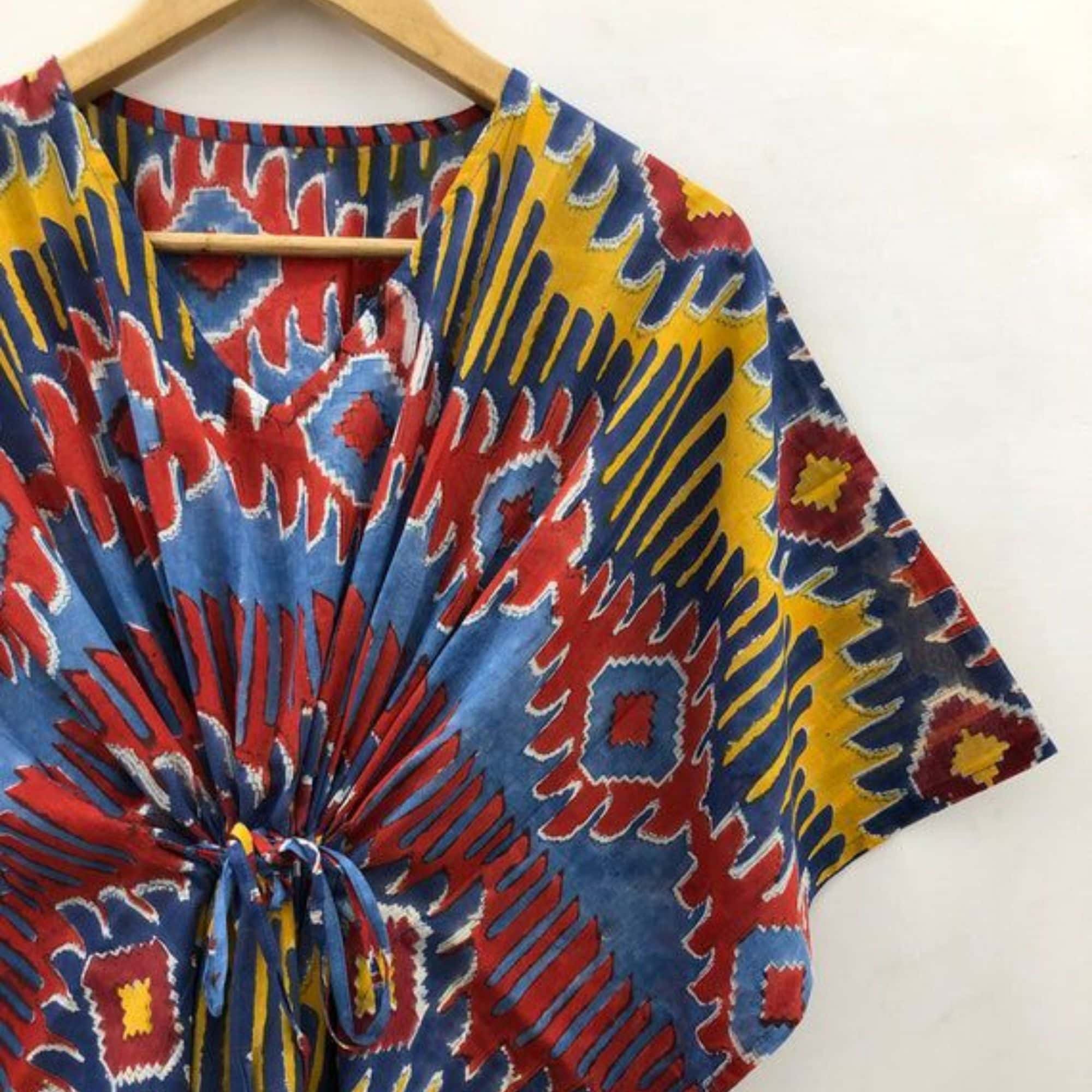 Abstract Handblock Kaftan