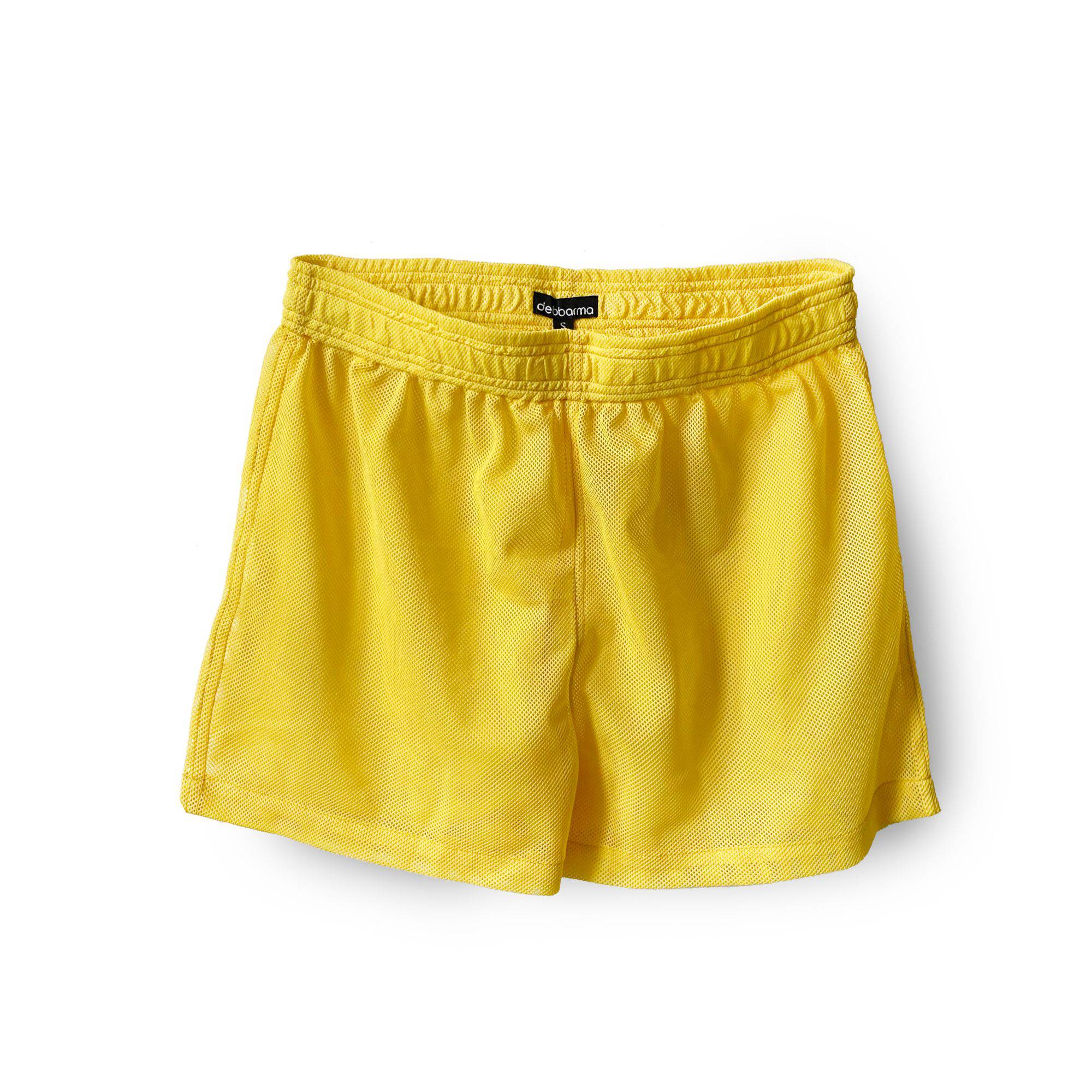 Sporty yellow illusion shorts