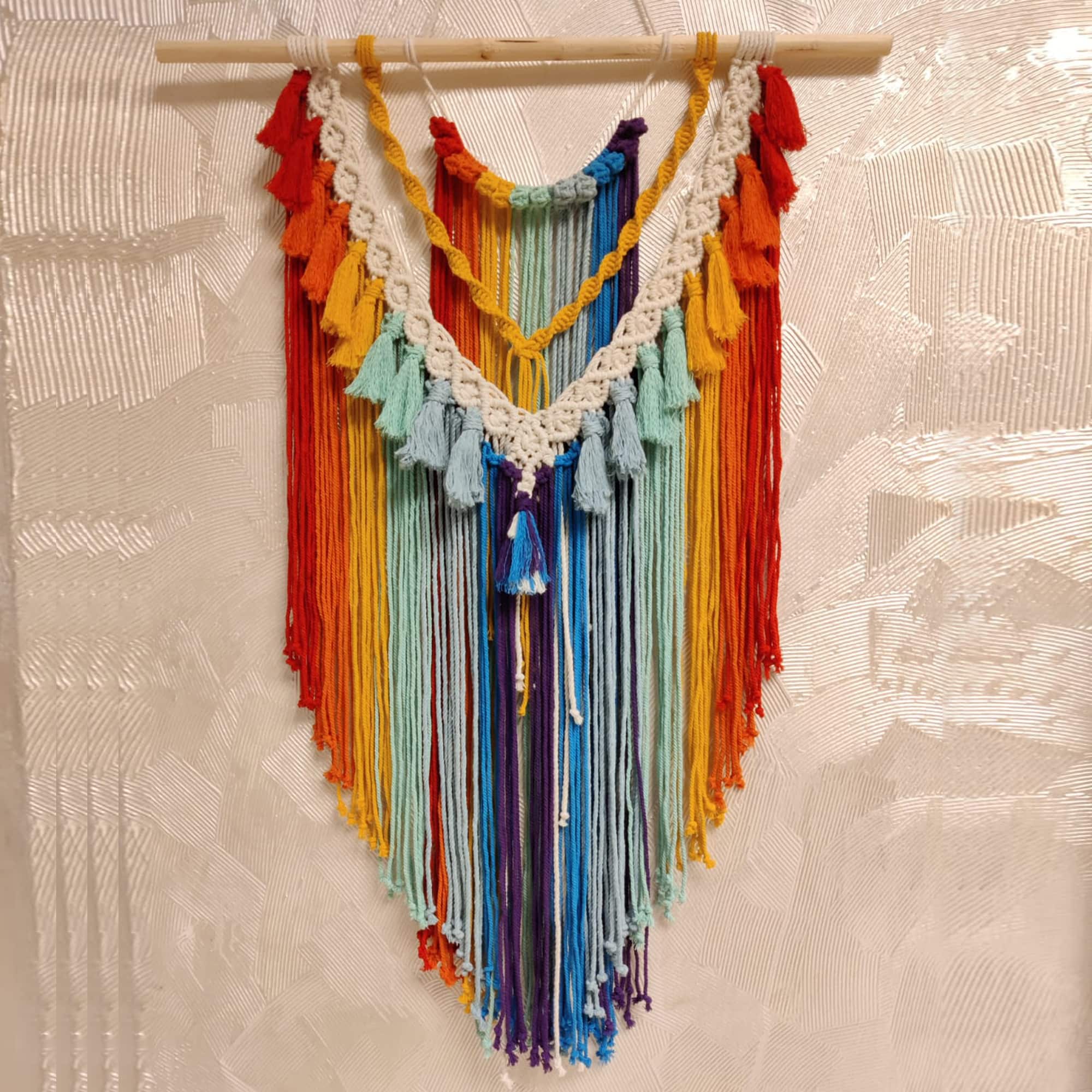 Macrame Rainbow Wall Art